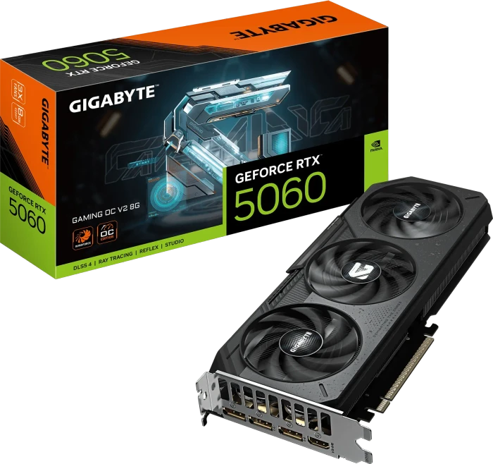 GIGABYTE GeForce RTX 5060 Gaming OC V2 8G, 8GB GDDR7, HDMI, 3x DP