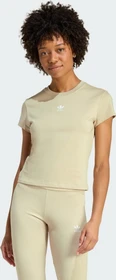 adidas Essentials Slim T-Shirt kurzarm stone khaki (Damen)