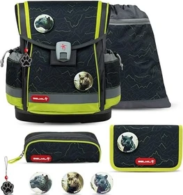 Belmil Classy Plus Mountain Lime Schultaschen-Set, 4-tlg.