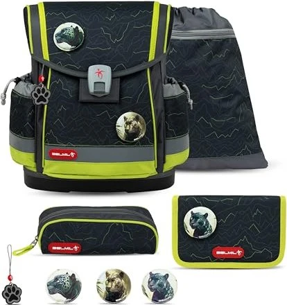 Belmil Classy Plus Mountain Lime Schultaschen-Set, 4-tlg.
