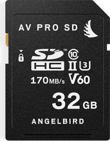 Angelbird AV PRO SD V60 R170/W105 32GB, UHS-II U3, Class 10