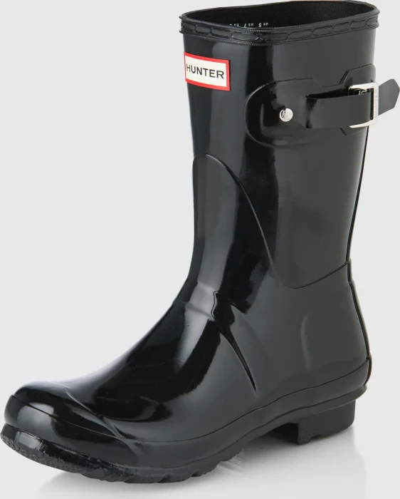 Hunter Boots Original Short Gloss Wellington schwarz (Damen)