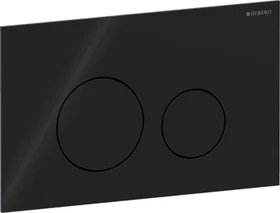 Geberit Sigma40 Betätigungsplatte Glas rund schwarz