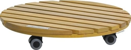 Lechuza Rolluntersetzer Blumentopfuntersetzer rund 40cm natural wood
