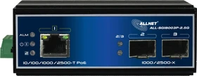 Allnet SGI Industrial Railmount 2.5G Switch, 2x SFP, 1x RJ-45, 90W PoE++ (ALL-SGI8003P-2.5G / 205738)