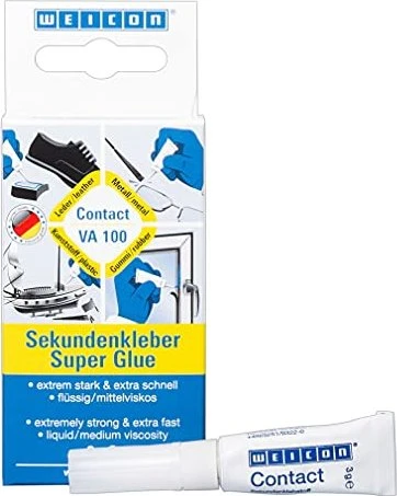 Weicon Contact VA 100 Cyanacrylat, mittelviskoser Klebstoff mit langsamer Aushärtung, 3g