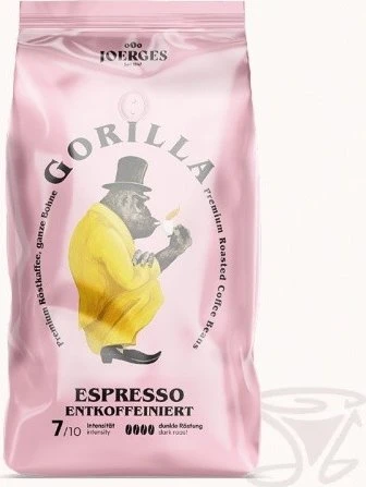 Espresso Gorilla Espresso Entkoffeiniert Kaffeebohnen, 1.00kg