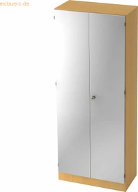 Hammerbacher Garderoben-Schrank 5OH V6200, Streifengriff, buche/silber, Schrankwand