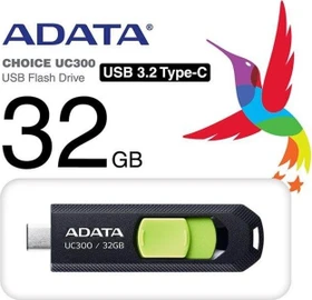 ADATA UC300 USB-C 32GB schwarz/grün, USB-C, USB 3.2 Gen 1×1