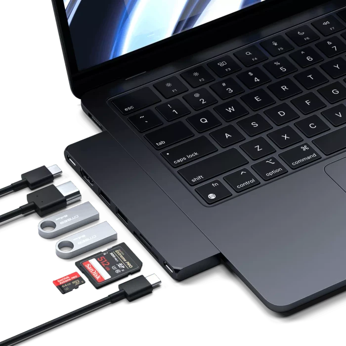 Satechi Pro Hub Slim Adapter, Midnight, 2x USB4 [Stecker]