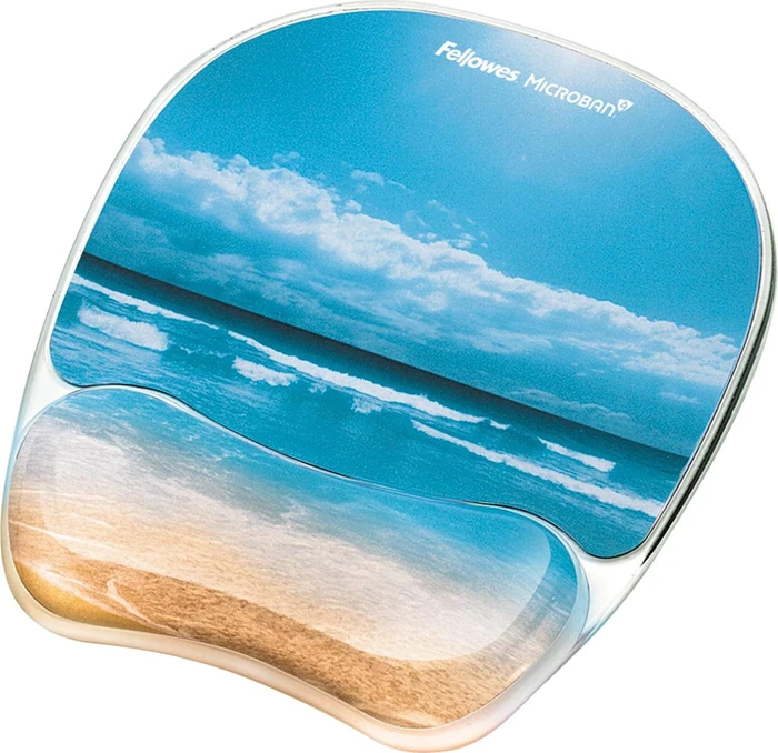 Fellowes Photo Gel Handgelenkauflage mit Mauspad, Sandstrand
