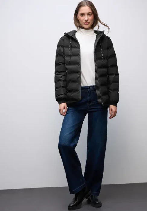 Street One Jacke mit geklebten Nähten Jacke schwarz (Damen)