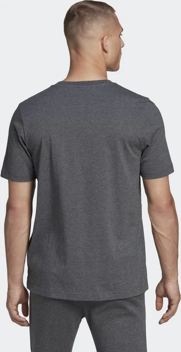 adidas Essentials Big Logo T-Shirt kurzarm dark grey heather/white (Herren)