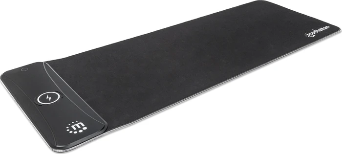 Manhattan XXL RGB LED Gaming Mauspad mit kabellosem Induktionsladegerät, 800x350mm, schwarz