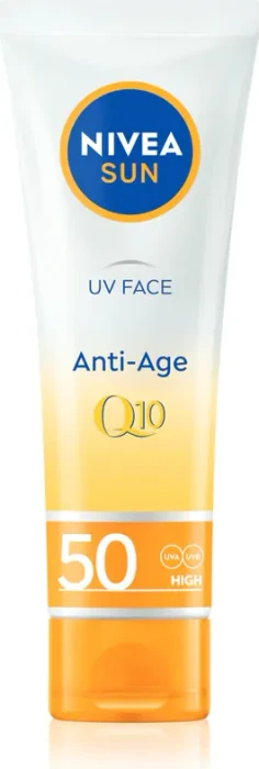 Nivea Sun UV Q10 Gesicht Anti-Age & Anti-Pigment-Flecken Sonnencreme LSF50, 50ml