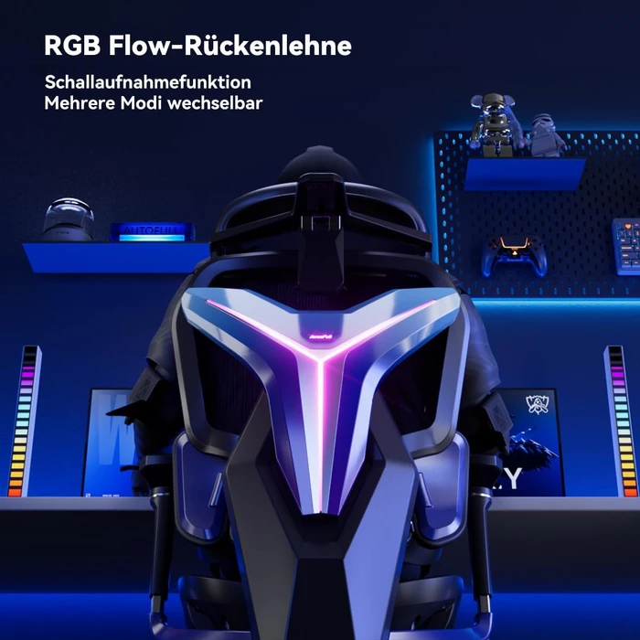 AutoFull G7 RGB Gamingstuhl, schwarz/violett