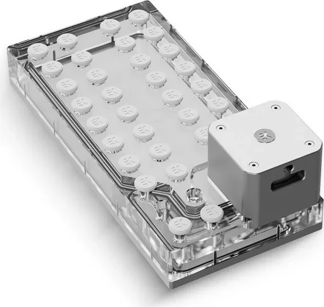 EK Water Blocks Quantum Line EK-QuantumX Loophole Distro Plate 280 D5 PWM, Acryl, silber, mit Pumpe