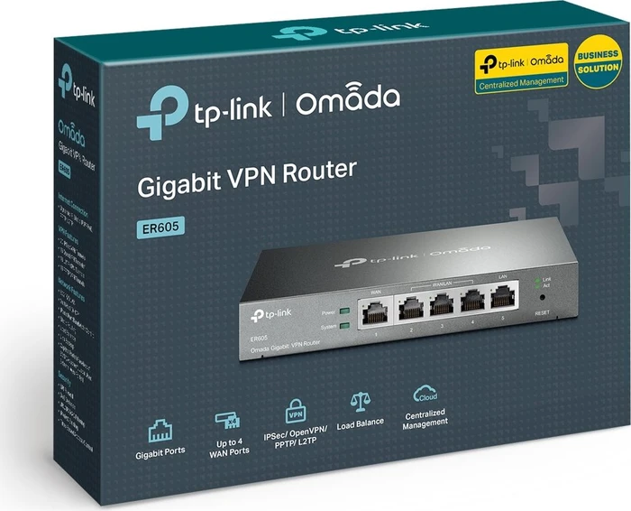 TP-Link Omada ER605 Gigabit Router, 5x RJ-45