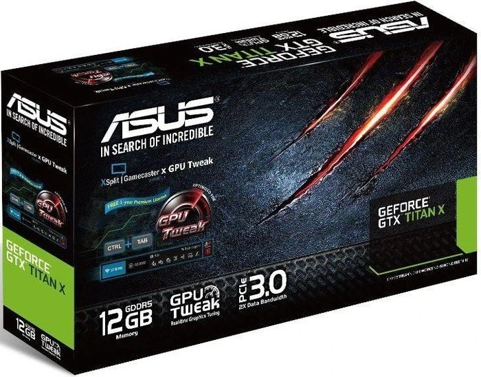 ASUS GeForce GTX Titan X, GTXTITANX-12GD5, 12GB GDDR5, DVI, HDMI, 3x DP