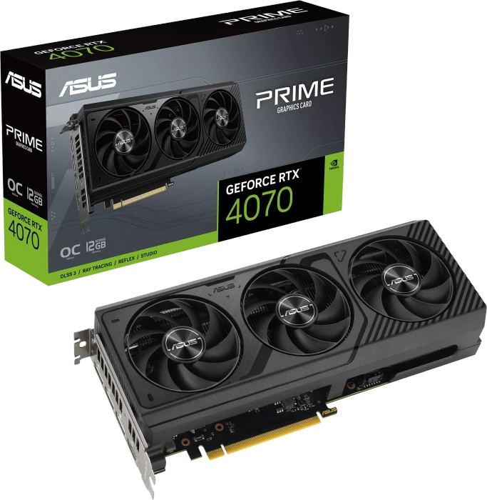 ASUS Prime GeForce RTX 4070 OC, PRIME-RTX4070-O12G, 12GB GDDR6X, HDMI, 3x DP