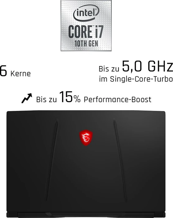 MSI GL75 Leopard 10SER-030DE, Core i7-10750H, 16GB RAM, 256GB SSD, 1TB HDD, GeForce RTX 2060, DE