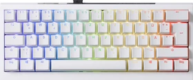 Ducky One X Mini Wireless, weiß, LEDs RGB, Inductive Analog Switch, USB/Bluetooth, DE