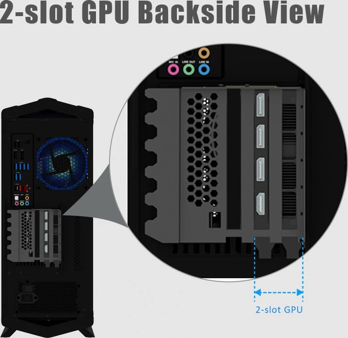 Glotrends Vertical Graphics Card Support Bracket, 2-Slot, gewinkelt, PCIe 5.0, 180mm, schwarz