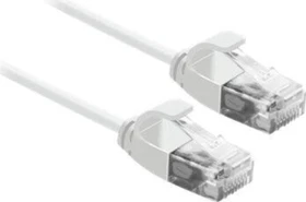 Roline / Secomp DataCenter Slim Patchkabel, Cat6a, U/UTP, RJ-45/RJ-45, 2m, weiß