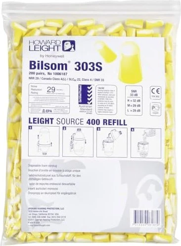 Howard Leight by Honeywell Bilsom 303S Ohrstöpsel small, 400 Stück