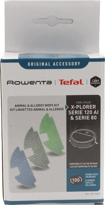 Rowenta ZR177007 Animal & Allergy Wischtücher für Xplorer Series, 3 Stück