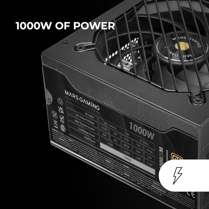 Mars Gaming MPB1000SIM schwarz 1000W, ATX 3.1