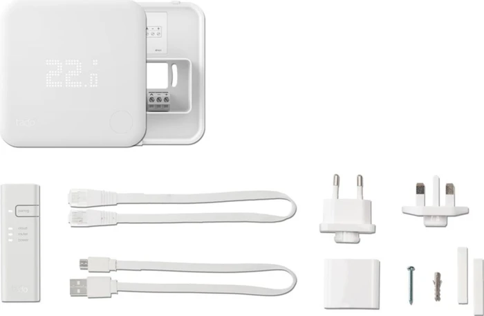 tado Smart Thermostat Starter Kit V3+ kabelgebunden weiß, Bridge und 1x Thermostat