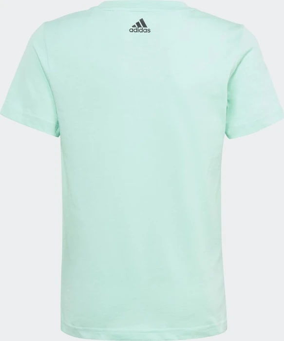 adidas Essentials Linear Logo Cotton Slim Fit T-Shirt kurzarm easy green/black (Junior)