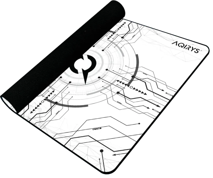 Aqirys Gruis White XL Mouse Pad, 900x400mm, Motiv weiß/schwarz