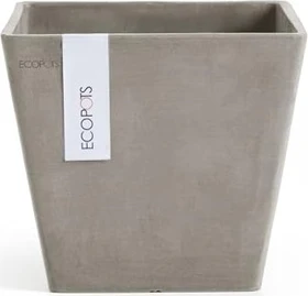 Ecopots Kunststoff-Topf Rotterdam 20x20cm taupe