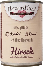 Herzens Hund Hirsch mit Bio Gemüse, 4.80kg (12x 400g)