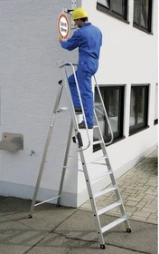 Günzburger Steigtechnik Alu Plattform-Stehleiter, 10 Stufen