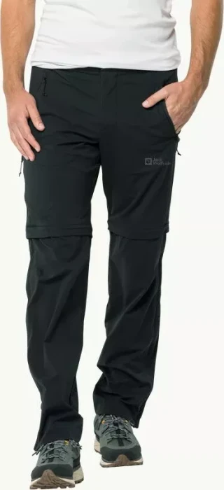 Jack Wolfskin Glastal Zip Away Zip-Off Hose lang schwarz (Herren)