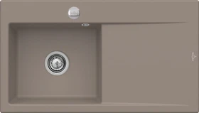 Villeroy & Boch Subway Style 50 Einbau Becken links mit Ablauffernbedienung timber
