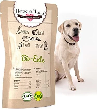 Herzens Hund Bio Ente mit Bio Gemüse, 1.95kg (15x 130g)