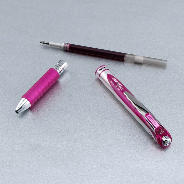 Pentel EnerGel XM BL77 Gelroller magenta/silber