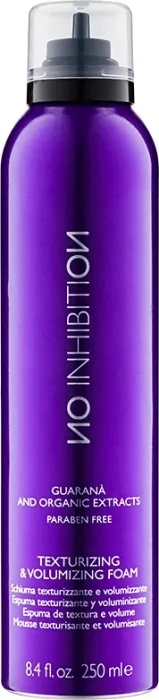 No Inhibition Guarana and Organic Extracts Texturizing & Volumizing Foam, 250ml