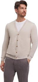 Falke Basic Apparel Cardigan V-Ausschnitt Strickjacke beige mel. (Herren)