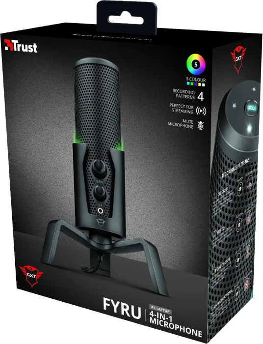 Trust Gaming GXT 258 Fyru USB 4-in-1 Streaming MicrophoneG