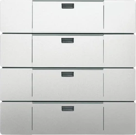 Busch-Jaeger WaveLine Wandsender Funk 4-fach, Pur Edelstahl, edelstahl
