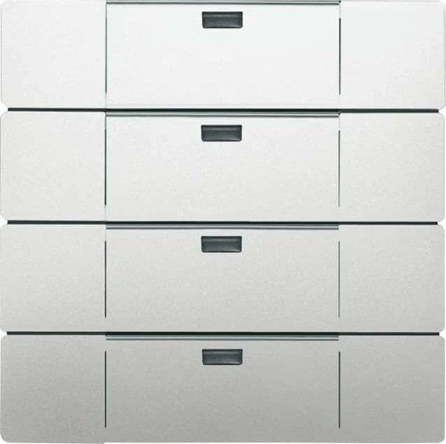 Busch-Jaeger WaveLine Wandsender Funk 4-fach, Pur Edelstahl, edelstahl