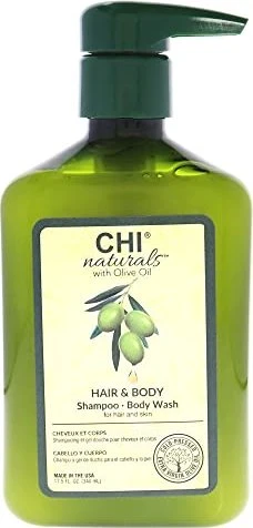 CHI Haircare Naturals Olive Oil Hair & Body Shampoo, 340ml