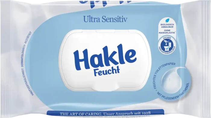 Hakle Ultra Sensitiv feuchte Toilettentücher, 42 Stück