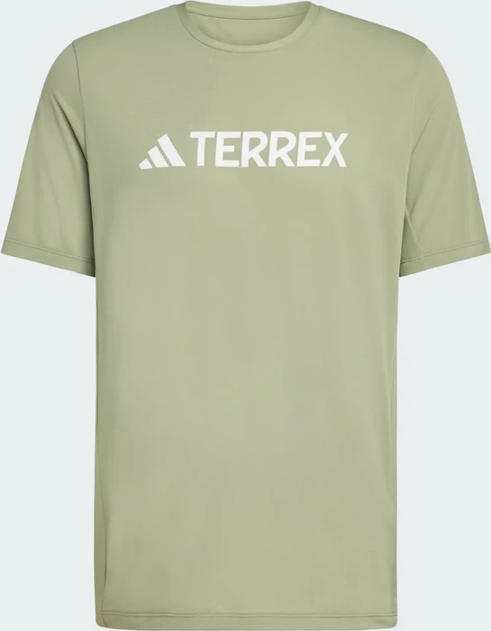 adidas Terrex Multi Climacool Logo Tech Funktionsshirt kurzarm tent green (Herren)