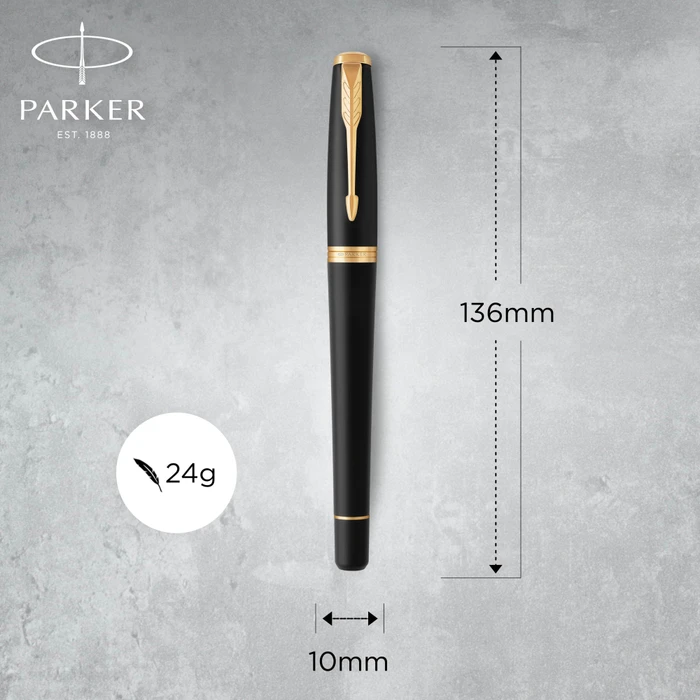 Parker Urban muted black/gold trim, rechte Hand, mittel, Geschenkbox